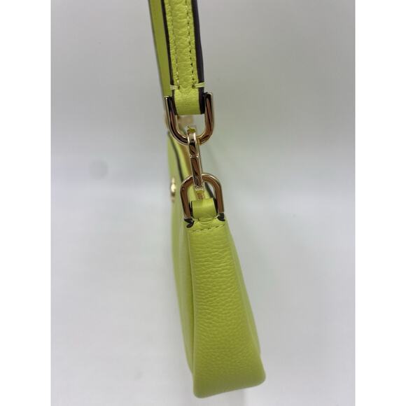 Kate Spade Kayla Convertible Wristlet Pochette Leather Bag Lime Slushy Green - Picture 5 of 9